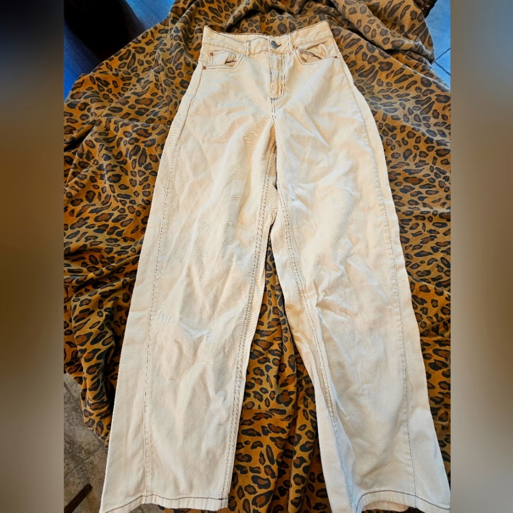 Garage Cream Wode Leg  Jeans  #Garage Size 00
